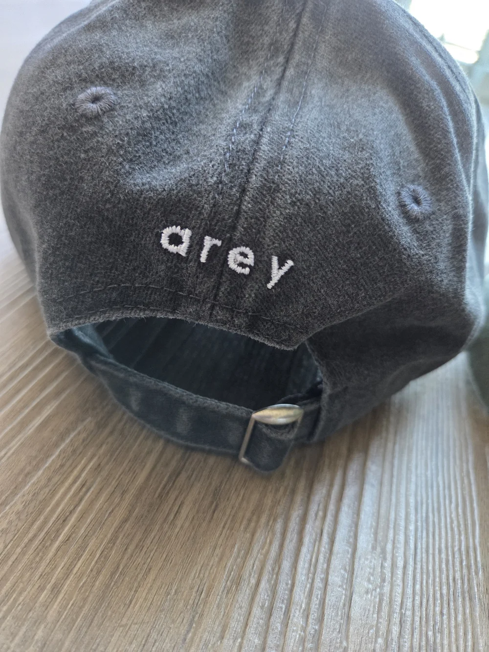 NWOT Caps: Arey Not Today Charcoal Gray & Biossance Sage Green Dad Hats Lot of 2
